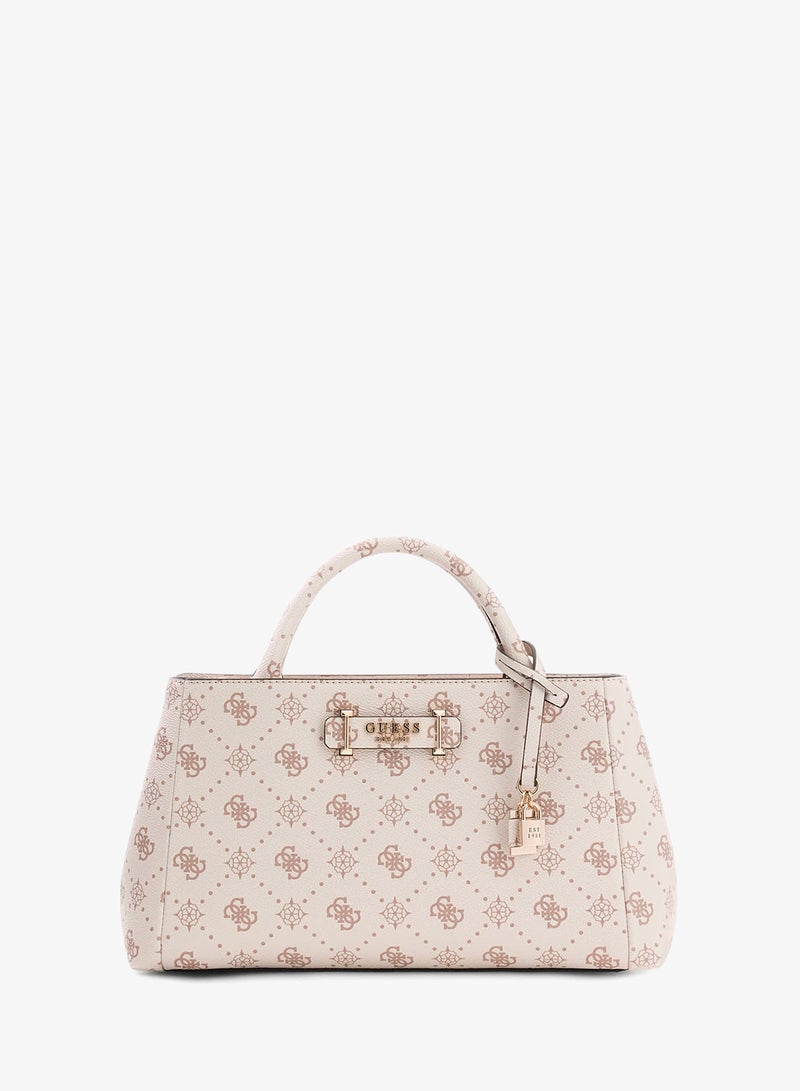 GUESS Carrie Logo Girlfriend Satchel Bag - Image 1